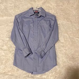 Long sleeve baby blue dress shirt. Size 10-12